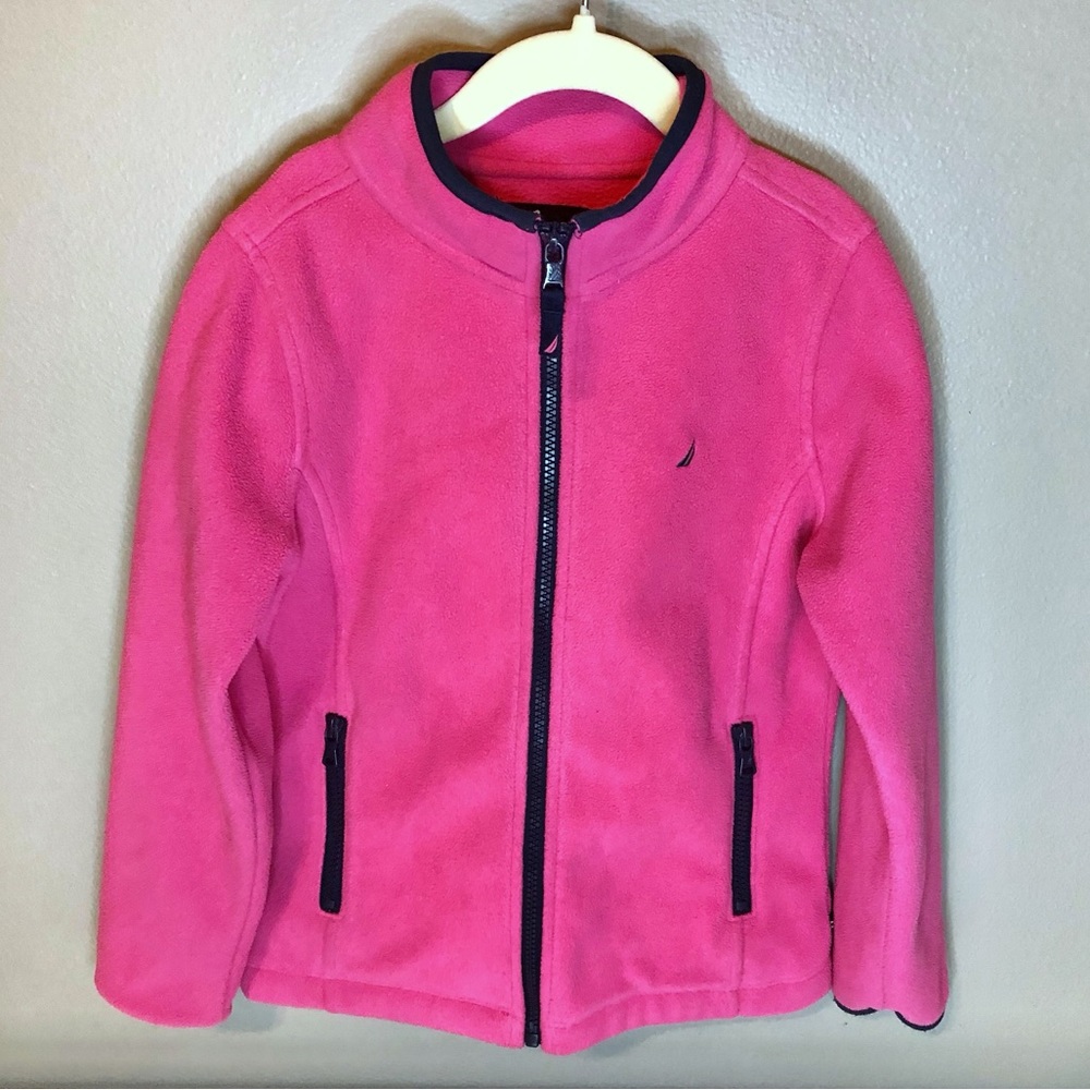 Náutica Pink Zipup Fleece Sweater Size 8